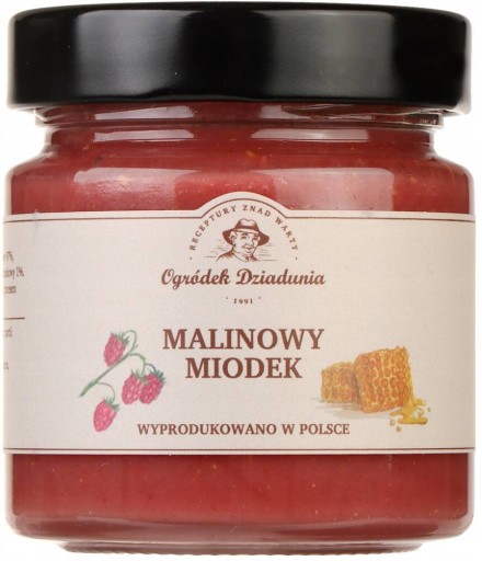 Krémový viackvetový med s malinou, prírodný Ogródek Dziadunia Malinowy