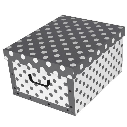 Kartónová krabica MAXI DOTS GREY