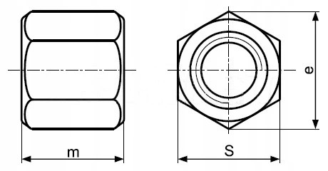 OBYČAJNÁ MATICA RL5 6-STRANNÁ M10x15mm (19,6x17)mm