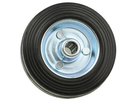 KOLIESKO NA VOZÍK 100 mm GUMOVÉ KOLESKO GUMOVÉ PLNOKOVOVÉ OTVORY 12 mm