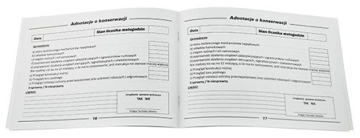 Denník údržby transportného zariadenia UTB