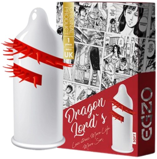 Kondómy EGZO Dragon Lord's S ORIEŠKAMI