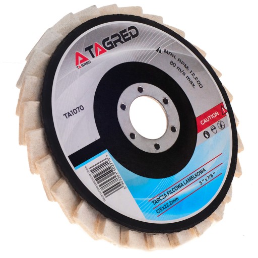 VENTILÁTOROVÝ PLSTENÝ DISK NA LEŠTENIE KOVOV 125