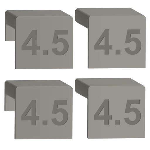 Dištančné podložky na nastavenie čiel 4,5 mm, 4 kusy