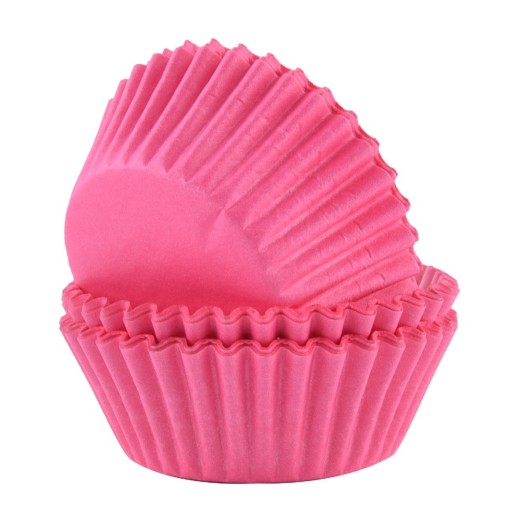 Ružové tmavé košíčky na muffiny 60 ks