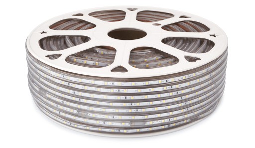 LED PÁS 230V 2835/60 1M IP68 5W TEPLÁ BIELA