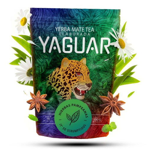 Yerba Mate Yaguar Hierbas Pampeanas 0,5 kg 500 g