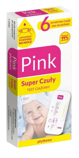 DOMÁCI RUŽOVÝ TEHOTENSKÝ TAŠTIČKOVÝ TEST SUPER CITLIVÝ 2 DEN