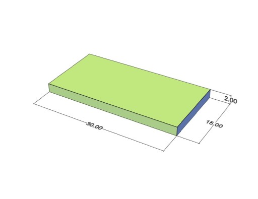 Neodymový tanierový magnet MPŁ 30x15x2 N38