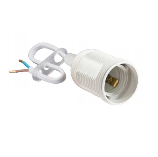 TLAPKA S KÁBLOM 190 mm E27 biela