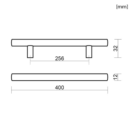 INOX NÁBYTKOVÁ KĽÚČKA ZÁBRADĽKA INOX NÁBYTKOVÁ ÚCHYTKA SKRIŇKA ZÁSUVKA DRŽKA 256MM