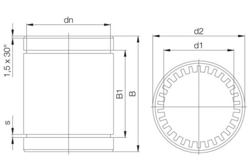 Polymérové lineárne ložisko Changsha RJ4JP-01-12