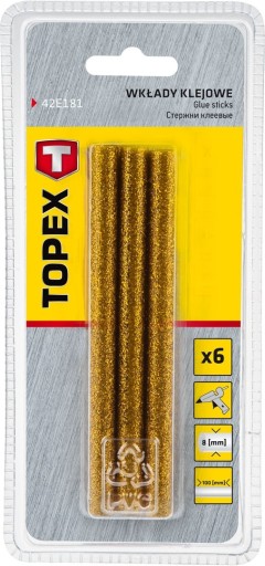 Lepiaca vložka 8mm Glitter Gold Strong 6 ks.