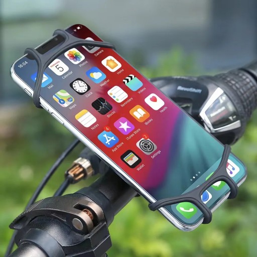 GUMOVÝ DRŽIAK NA TELEFÓN, SMARTFÓN, BICYKEL, MOTOR SKÚTRE, OTOČNÝ O 360°