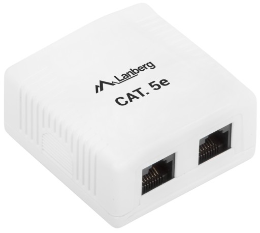 RJ45 CAT.5E dvojitá povrchová sieťová zásuvka