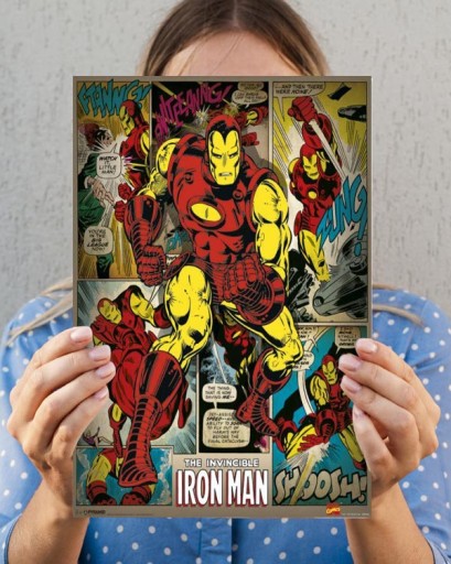 Marvel Comics - Iron Man Retro - plagát 40x50 cm