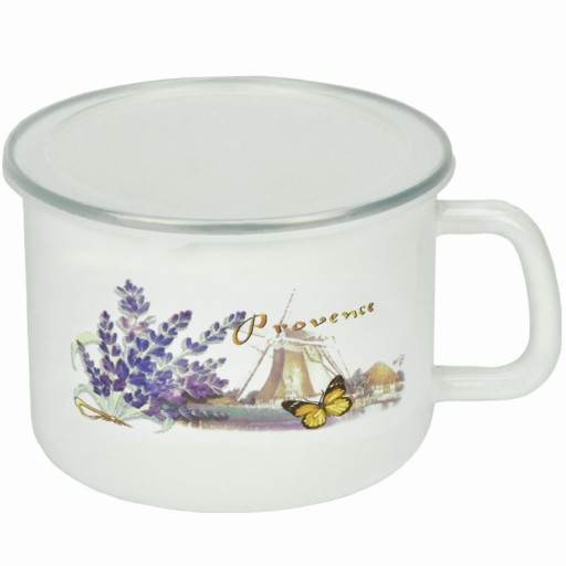 Hrnček SMALTOVANÝ S POKRČKOU 16cm 2L
