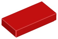LEGO TILE 3069b DLAŽDICA 1x2 červená NOVINKA (1g)