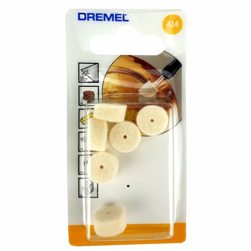 Leštiaci kotúč DREMEL 414 plsť 13,0mm bal. 6 ks + stopka dremel 401