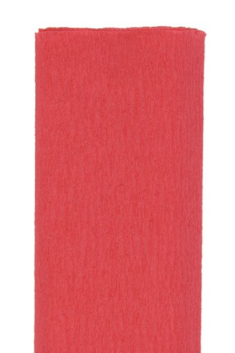 Krčený hodvábny papier - korálovo červený, 50 x 200 cm