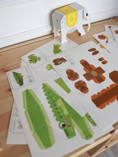 KREATÍVNA VZDELÁVACÍ SADA ORIGAMI 3D ZVIERATKÁ Urob si sám 10 zvieratiek