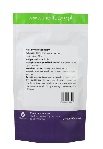 Amla prášok (indický egreš), mleté ovocie Zdroj vitamínu C a A - 50 g