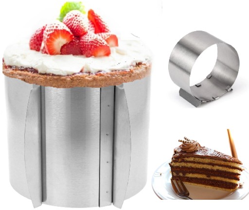 VÝŠKA OKRAJA TORTY 15 cm NASTAVITEĽNÝ 16-30 cm TORTA DAŽĎ NASTAVITEĽNÝ RÁMČEK