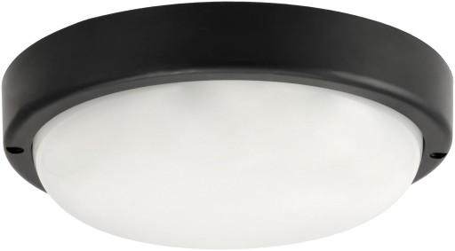 LED stropné svietidlo pre garáž v suteréne LED okrúhle 15W 6000K IP54 čierne
