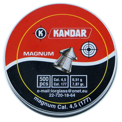Granule do vzduchovky, ostrý hrot, 0,51 g, kal 4,5 mm, 500 kusov