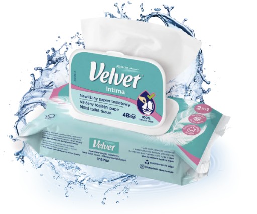VELVET INTIMA vlhčený toaletný papier 48 ks