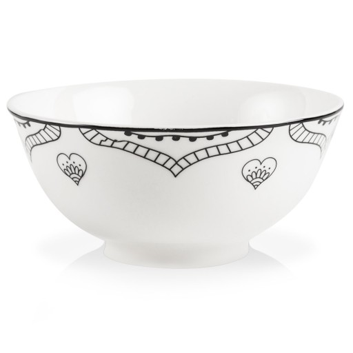 Miska MISKA na polievku, vločky, šaláty, snacky, porcelánová miska na šalát, 600 ml