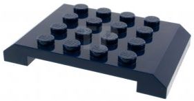 LEGO TANIER S STRANAMI 4X6X2/3 - ČIERNA Č. 32739