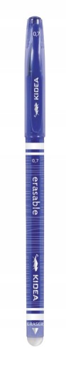 4x modré vymazateľné guľôčkové pero 0,7 mm stierateľné s gumou Kidea