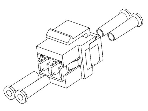 FIBER-OPTIC LC DUPLEX MultiMode optický konektor, typ KEYSTONE