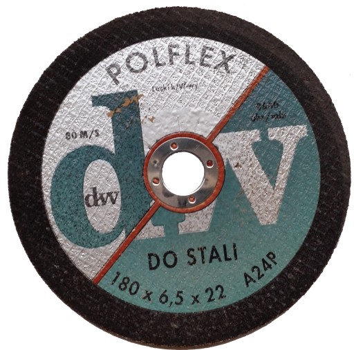 Hladký oceľový kotúč 180x6,5x22mm POLFLEX