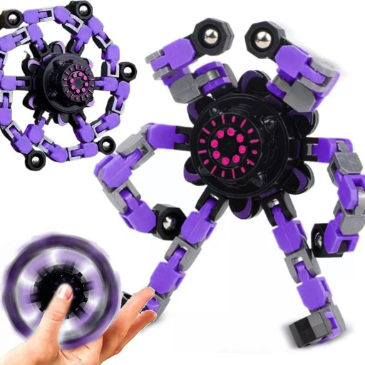 ANTISTRESOVÁ SENZORNÁ HRAČKA NA MONTÁŽ ROBOTOV FIDGET SPINNER