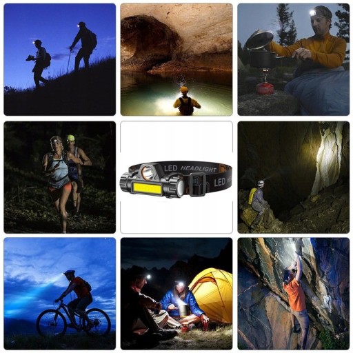 HLAVOVÁ LAMPA S MAGNETOVOU HLAVOU LAMPA 4v1 COB LAMPA