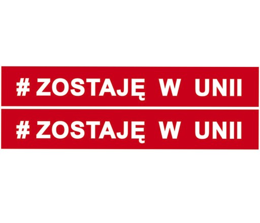 #Zostávam v EÚ Nálepky Nálepky Nápis Stripe 2 ks