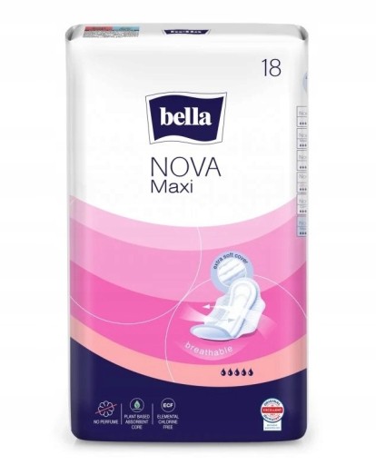 BELLA Nova Maxi hygienické vložky 18 kusov