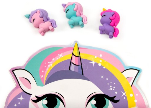 KIDEA darčeková sada školská ceruzka, pastelky a gumy Unicorn