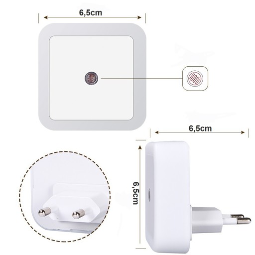 LED nočná lampa pre kontaktný senzor súmraku