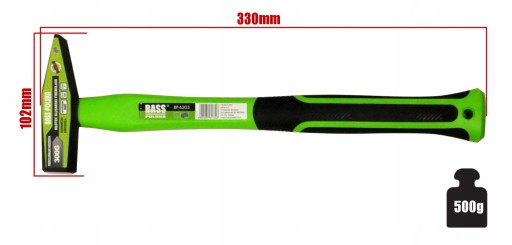 BASOVÉ KLADIVO POLSKÉ SKLOlaminátové KLADIVO 300G 325mm