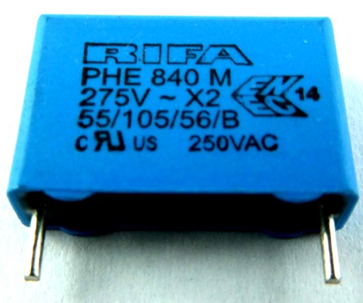 Fólia RIFA 100nF 0,1uf 20% 275Vac 20ks
