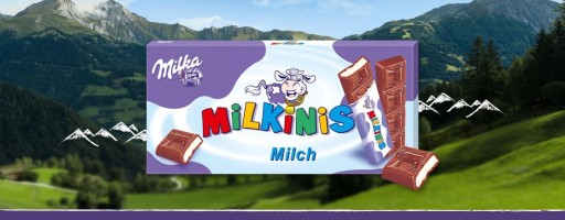 Milka Milminis tyčinky mliečnej čokolády 87,5g tyčinka s čokoládovou náplňou