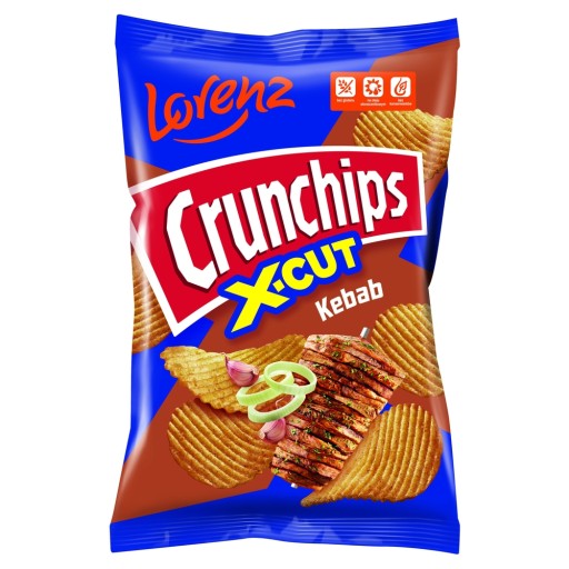 1x 140g CRUNCHIPS Kebabové lupienky X-Cut