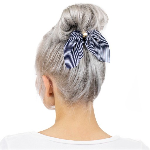 Gumička do vlasov, froté gumička, SCRUNCHIE SCARF, prúžky