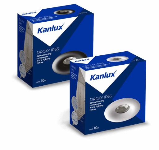 Kanlux Vzduchotesné stropné očko LED Dekoračný prsteň DROXY GU10 Biely