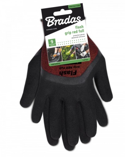 Bradas Flash Grip Red Úplné ochranné rukavice, veľkosť 10