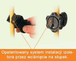 Okrúhly izolátor pre sklolaminátové stĺpiky