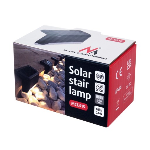 LED SOLÁRNA ZÁHRADNÁ LAMPA NA TERASU, SCHODY, PLOT